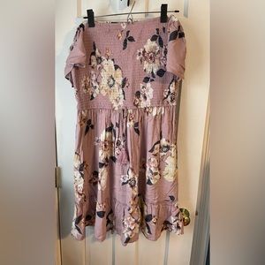 Off Shoulder Floral Mini Dress